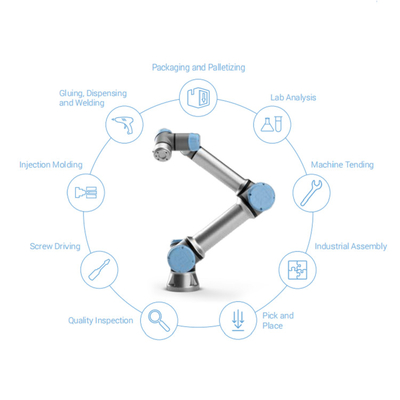 الذراع الروبوتية الصناعية Ur3 Cobot مع النظام البصري RG6 القابض Cognex