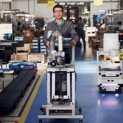 الذراع الروبوتية الصناعية Ur3 Cobot مع النظام البصري RG6 القابض Cognex