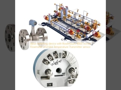 جهاز تبديل الصمام مع مقياس التدفق الدوامي Rosemount 8800 وجهاز إرسال درجة الحرارة 644